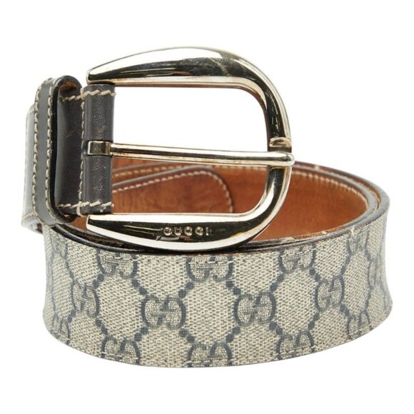 Gucci GG Supreme Belt 80 32 Beige Brown Leather main image 5